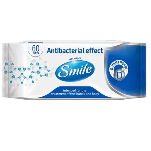 Smile Antibacterial Effect Wet Wipes D-panthenol (Chusteczki nawilżane) - 2