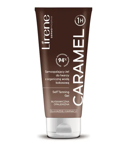 Lirene Dermoprogram Samoopalający żel do twarzy z organiczną wodą kokosową `Caramel`