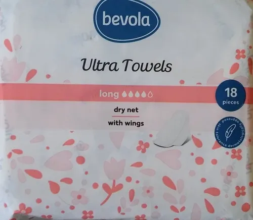 Bevola Ultra Towels Long Dry Net with Wings (Długie podpaski ze skrzydełkami i z siateczką Dry Net) - 2