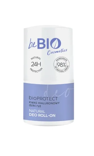 beBIO bioSENSITIVE, Naturalny deo on-roll na bazie naturalnego ałunu z kwasem hialuronowym i esktraktem z dzikiego ryżu