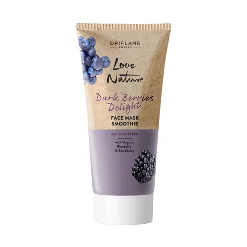 Oriflame Love Nature, Face Mask with Organic Blueberry & Blackberry (Maseczka do twarzy  z owocami jagodowymi)