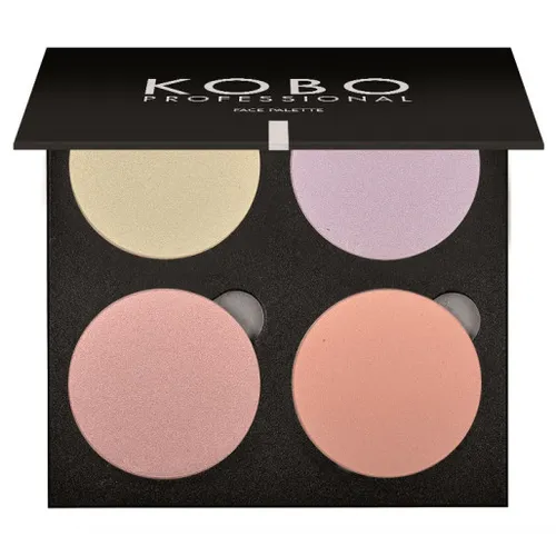Kobo Professional Face Palette, Highlighter (Paleta 4 rozświetlaczy) - 2
