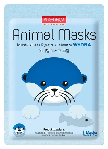 Purederm Animal Masks, Maseczka odżywcza do twarzy `Wydra` - 1