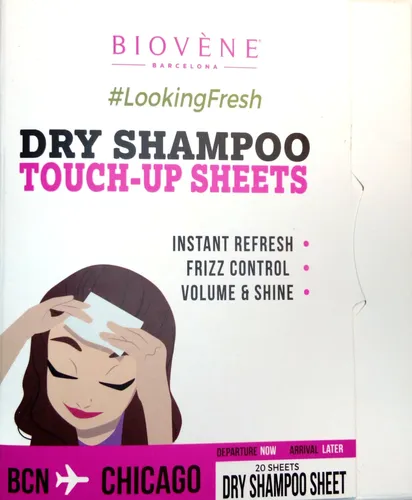 Biovene Barcelona #LookingFresh Dry Shampoo Touch-up Sheets (Suchy szampon w papierku)