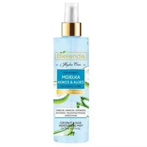 Bielenda Hydra Care, Kokos & Aloes, Nawilżająca mgiełka do twarzy 2 w 1