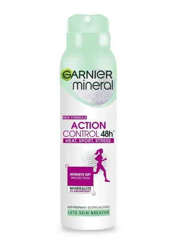 Garnier Mineral, Action Control 48h Heat, Sport, Stress (Antyperspirant w sprayu (nowa wersja))