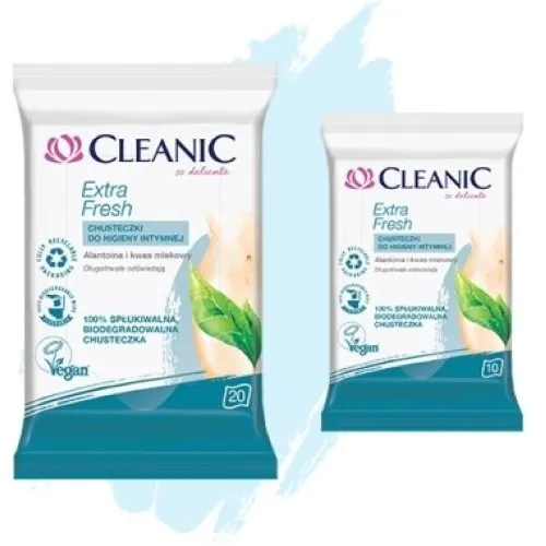 Cleanic Extra Fresh, Chusteczki do higieny intymnej - 1