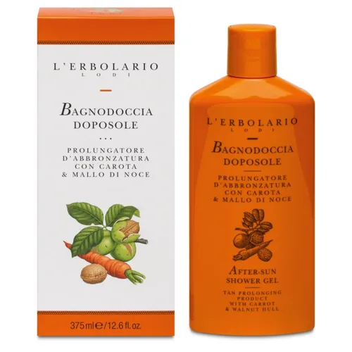 L'Erbolario Solare, Bagnodoccia Doposole, Prolungatore D'abbronzatura Con Carota & Mallo Di Noce (Żel pod prysznic utrwalający opaleniznę)