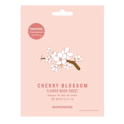 Baroness Cherry Blossom Flower Mask Sheet (Rozświetlająca maseczka w płachcie z ekstraktem z kwiatu wiśni.)