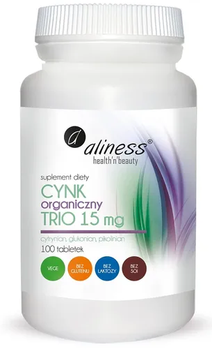 Aliness Trio, Cynk Organiczny 15 mg