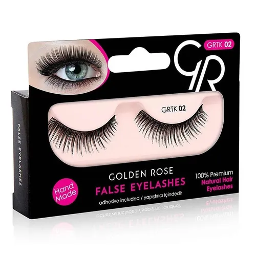 Golden Rose False Eyelashes GRTK 02 (Sztuczne rzęsy z klejem)