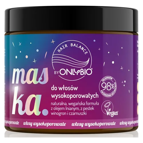 OnlyBio Hair Balance, Maska do włosów wysokoporowatych (różne zapachy) - 2