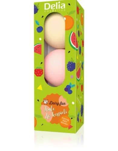 Dairy fun Musujące kule do kąpieli `Pomarańcza, arbuz, owoce leśne`