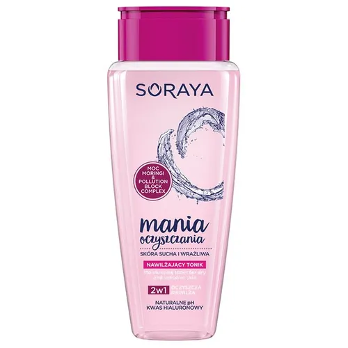 Soraya Mania Oczyszczania, Nawilżający tonik do twarzy do skóry suchej i wrażliwej