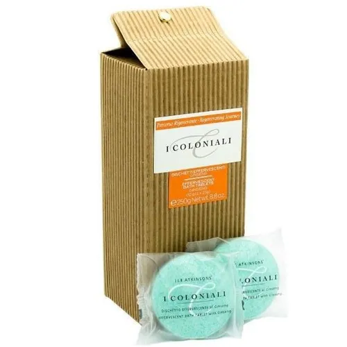 J&E Atkinsons I Coloniali, Effervescent Bath Tablets with Ginseng (Musujące tabletki do kąpieli z wyciągiem z żeń - szenia)