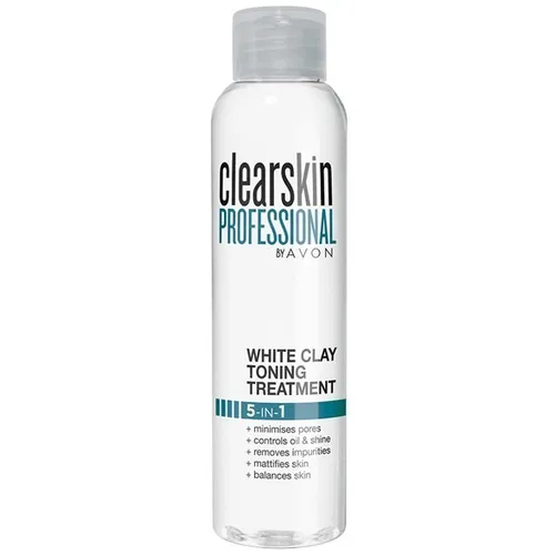 Avon Clearskin Professional, White Clay Toning Treatment 5 in 1 (Profesjonalny tonik z białą glinką i kwasem salicylowym)