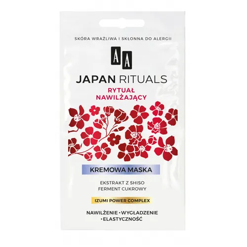 AA Japan Rituals, Kremowa maska nawilżająco-wygładzająca `Rytuał nawilżający`