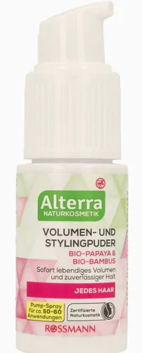 Alterra Volumen-und Stylingpuder Bio-Papaya & bio-Bambus (Puder do stylizacji włosów `Bio-papaja & bio-babmbus)`) - 1