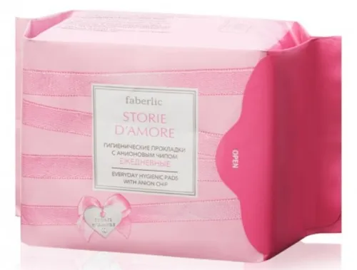 Faberlic Storie d`Amore, Wkładki higieniczne na co dzień z chipem anionowym
