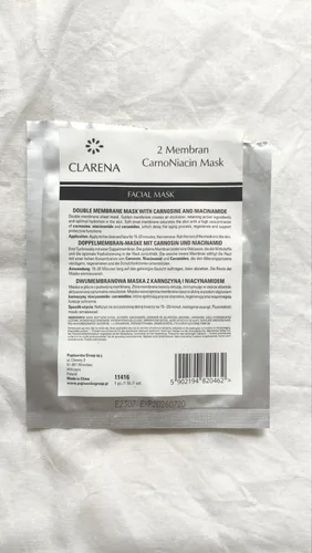 Clarena 2 Membran CarnoNiacin Mask (Maska ze złotą karnozyną ceramidami i niacynamidem) - 2