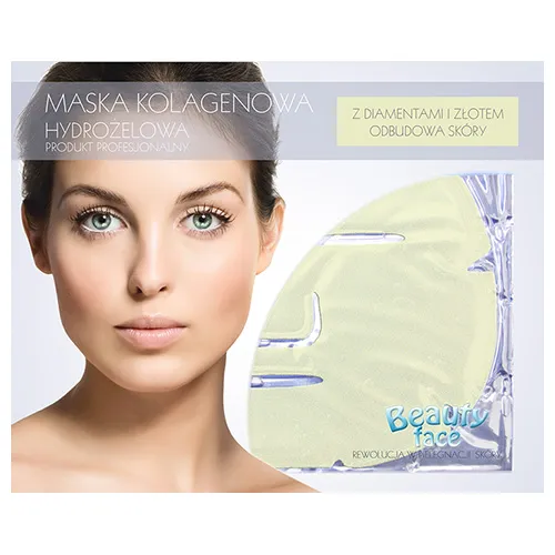 Beauty Face Przeciwzmarszczkowa i pobudzająca cyrkulację maska z diamentami i drobinkami złota
