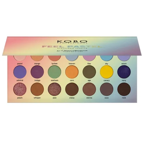 Kobo Professional Feel Pastel, Eyeshadow Palette by Daniel Sobieśniewski (Paleta cieni do powiek)