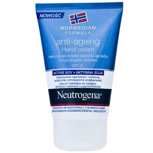 Neutrogena Formuła Norweska, Anti - Aging Hand Cream SPF 25 (Krem do rąk przeciw starzeniu się skóry z aktywna soją)