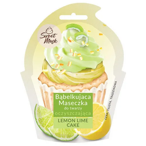 Marion Sweet Mask, Bąbelkująca maseczka do twarzy  oczyszczająca `Lemon & Lime Cake`