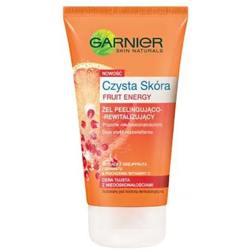Garnier Czysta Skóra Fruit Energy, Żel peelingująco - rewitalizujący