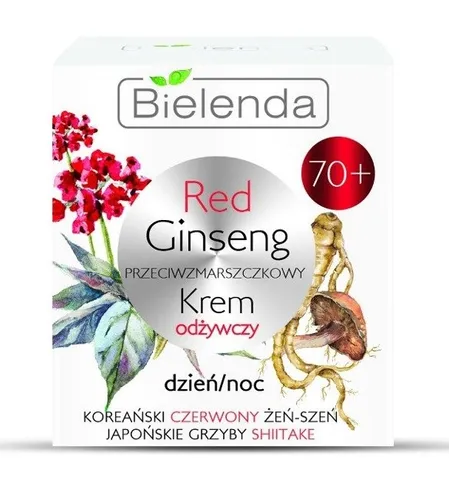 Bielenda Red Ginseng 70+, Przeciwzmarszczkowy krem odżywczy na dzień i na noc