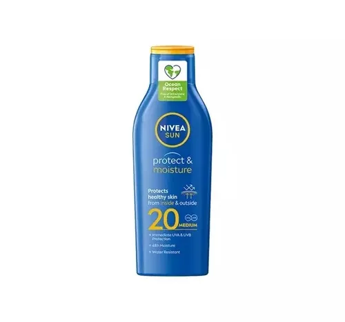Nivea Sun, Protect & Moisture, Nawilżający balsam do opalania SPF 20