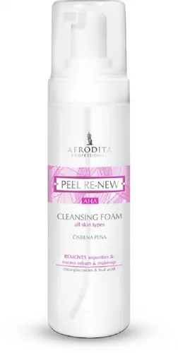 Kozmetika Afrodita (Afrodita Cosmetics) Peel Re-New Cleansing Foam (Pianka oczyszczająca z kwasami AHA)