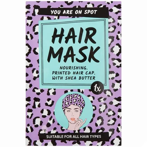 Action Hair Mask Nourishing, printed Hair Cap with Shea Butter (Odżywcza maska do włosów w czepku)