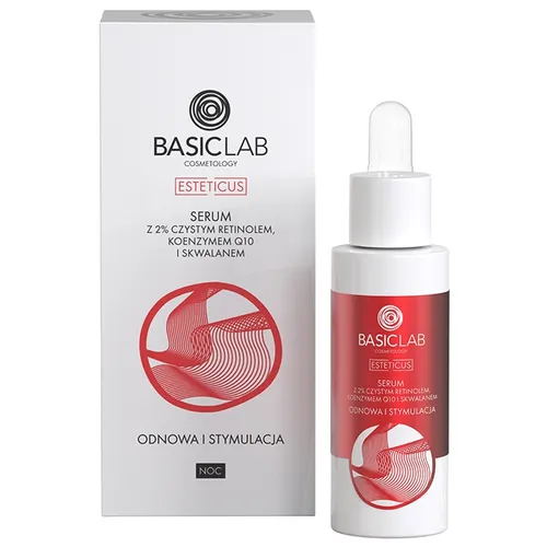 BasicLab Dermocosmetics Esteticus, Serum z czystym retinolem 2%, koenzymem Q10 i skwalenem - 1