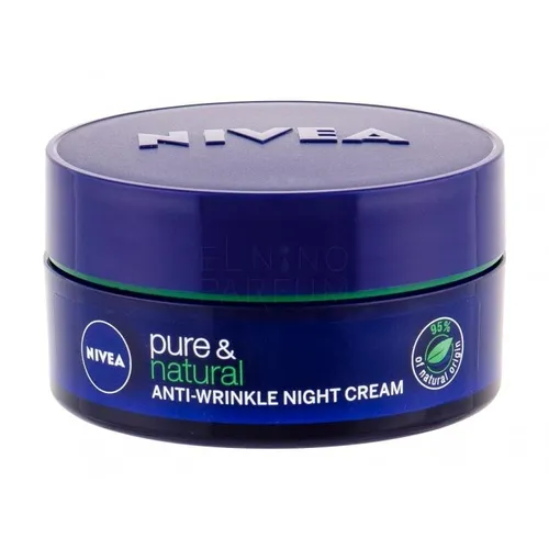 Nivea Pure & Natural, Przeciwzmarszczkowy krem na noc (nowa wersja)