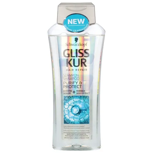 Schwarzkopf Gliss Purify & Protect, Szampon do włosów przeciążonych i przetłuszczających - 1