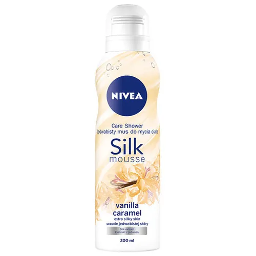 Nivea Silk Mousse, Jedwabisty mus do mycia ciała o zapachu wanilii i karmelu