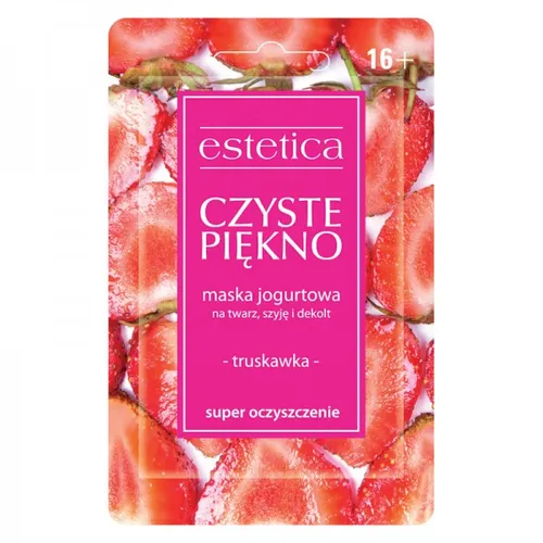 Czyste Piękno Maska jogurtowa na twarz, szyję i dekolt 16+ 'Truskawka'