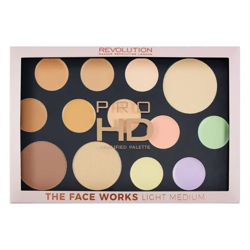 Revolution Beauty (Makeup Revolution) Pro HD, Amplified Palette The Face Works (Paleta do konturowania)