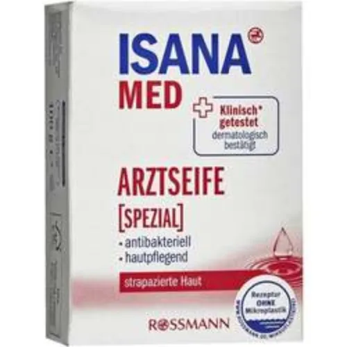Isana Med, Arztseife Spezial Antibakteriell (Mydło lekarskie w kostce  antybakteryjne)