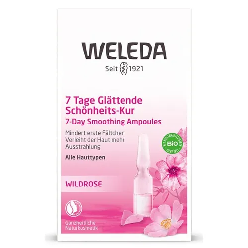 Weleda Wildrose, Wildrose 7 Tage Glattende Schonheitskur (7-dniowa kuracja wygładzająca z dziką różą w ampułkach) - 1