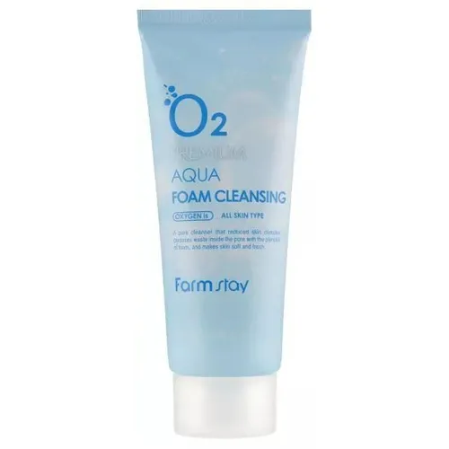 FarmStay O2 Premium Aqua Foam Cleansing (Oczyszczająca pianka do twarzy)