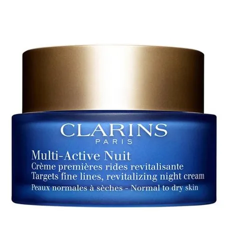 Clarins Multi-Active Nuit, Creme Confort Vitalite Jeunesse [Multi-Active Night, Youth Recovery Comfort Cream] (Bogaty krem do twarzy na noc na wczesne zmarszczki)