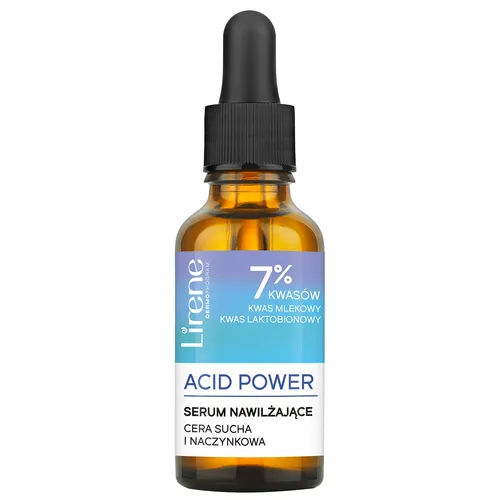 Lirene Dermoprogram Acid Power, Serum nawilżające z kwasem hialuronowym i hydrolatem z bławatka (20%) - 1