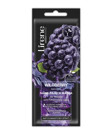 Lirene Dermoprogram Wildberry Smoothie, Nawilżająca maska do twarzy