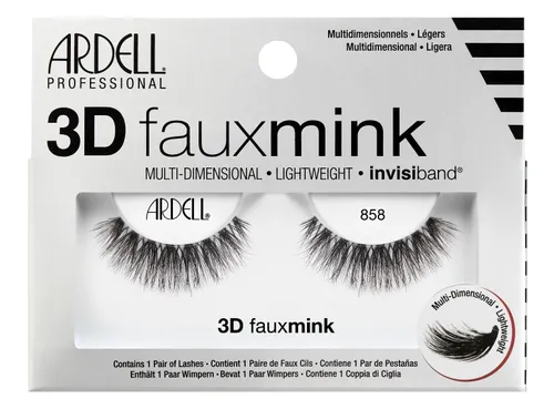 Ardell Lashes Faux Mink 3D, Sztuczne rzęsy w paskach No. 858