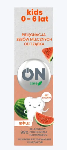 WhiteON On Care Kids, Pasta do zębów dla dzieci 0-6 lat  `Arbuz`