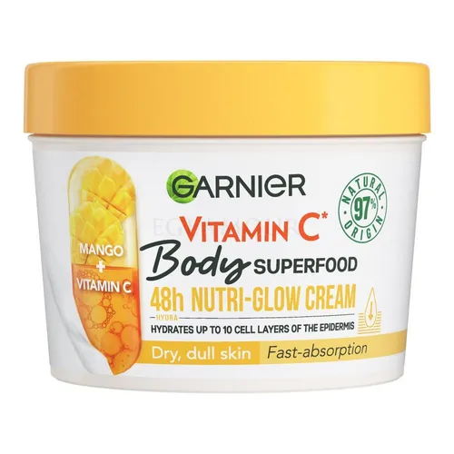 Garnier Body Superfood, 48h Nutri-Glow Cream Vitamin C (Odżywczy i rozświetlający krem do ciała)