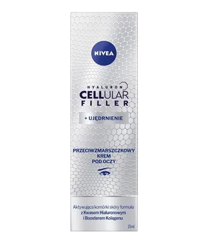 Nivea Hyaluron Cellular Filler, Krem przeciwzmarszczkowy ujędrniający pod oczy