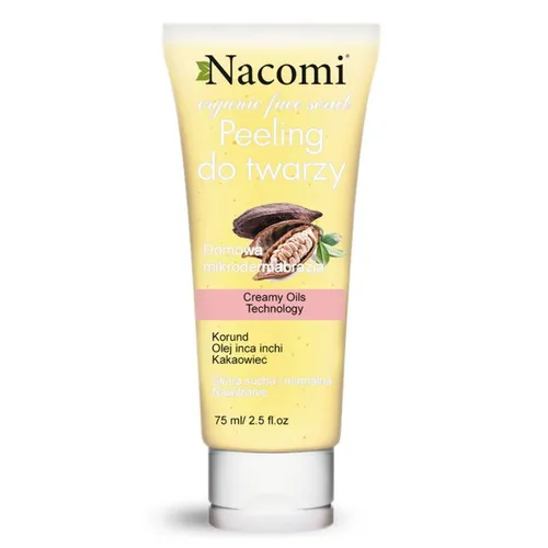 Nacomi Peeling do twarzy nawilżający 'Korund, Olej inca inchi i  Kakaowiec' - 2